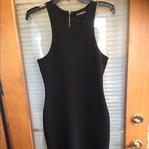 NWT Express fitted black tank midi dress size 8
